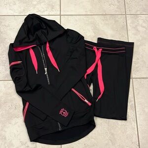 Juicy Couture Nylon Athleisure Down Dog Couture Workout Set